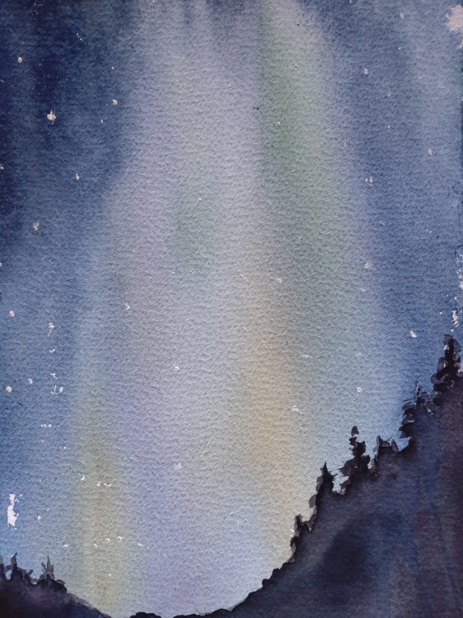 kuva taideteoksesta, jonka nimeltään Lapin yö